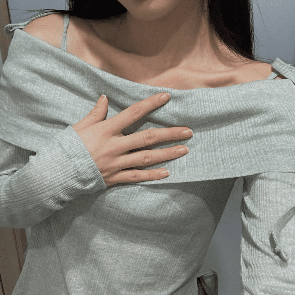 Off Shoulder Shirt - menta