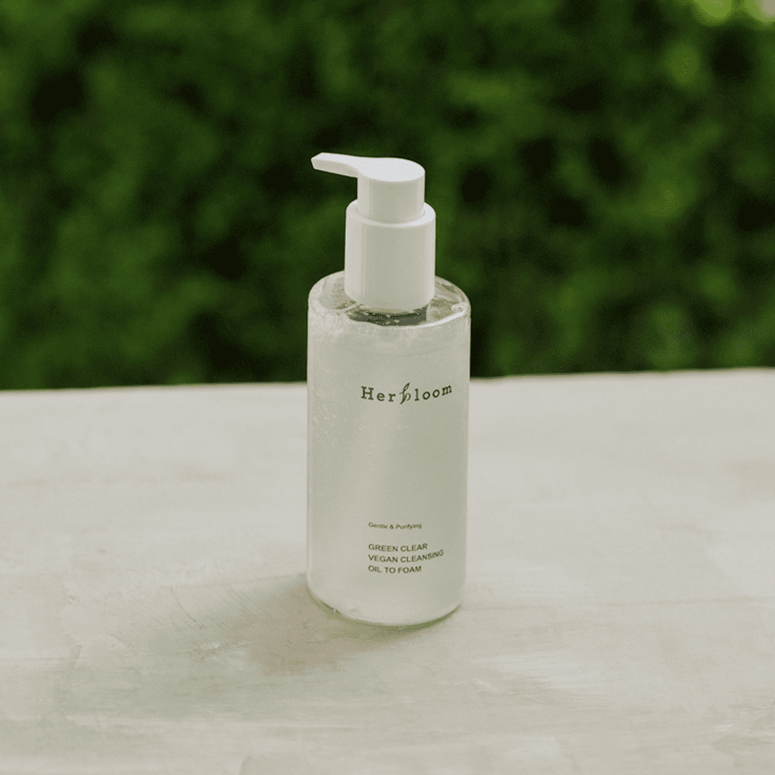 Green Clear Vegan Cleansing Oil to Foam