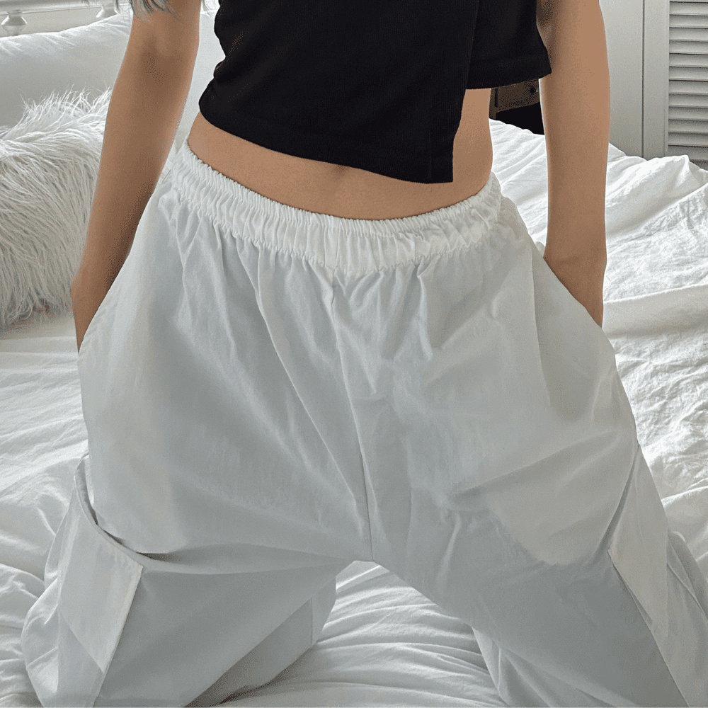 Pantalón Cargo - blanco