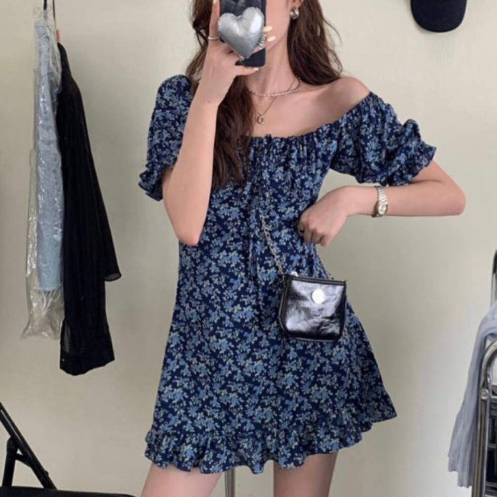 Vestido Floriana - azúl