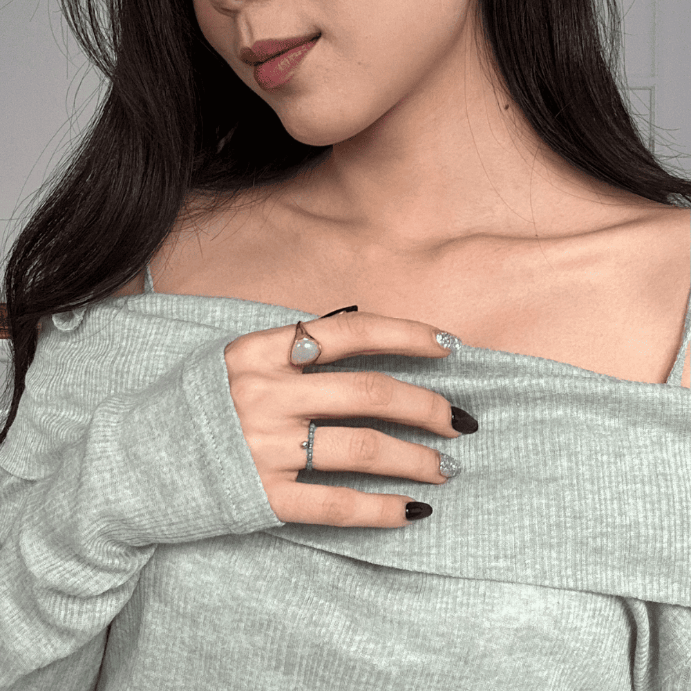Off Shoulder Shirt - menta