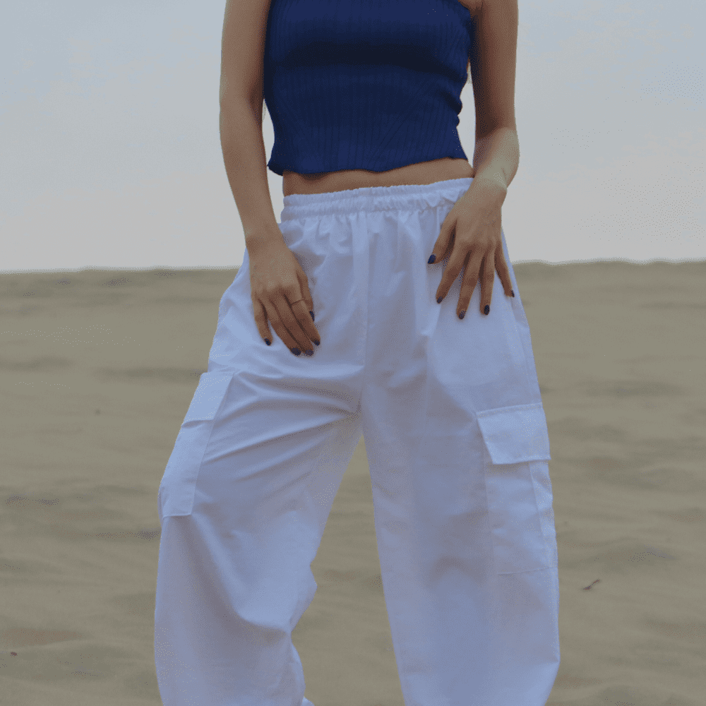 Pantalón Cargo - blanco