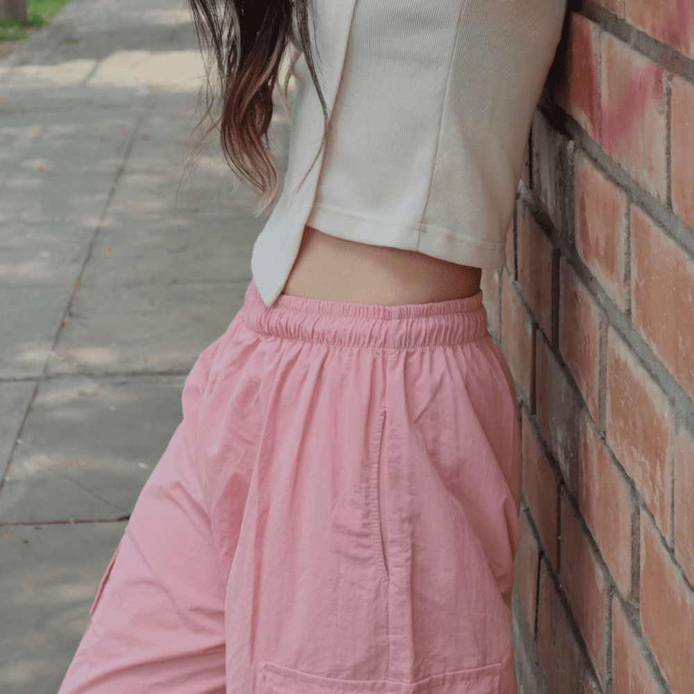 Pantalón Cargo - rosa