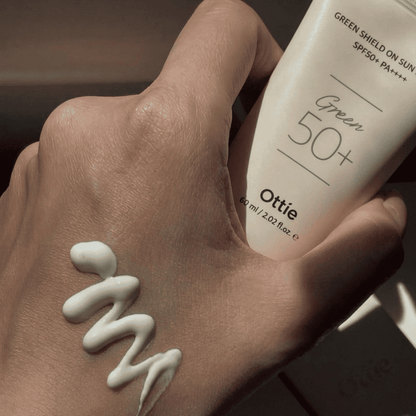 Green Shield On Sun Serum