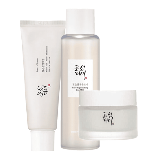 Kit Beauty of Joseon (Pack Iluminador con Tónico, Crema, Protector Solar)
